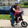 Wkantlaes Front Bike Child Seat Mounted Saddle Seats with Seat Cover Handlebar Combo Pack, Set of Children Saddle Seat Foot Pedals for DYU D3 F Electric Bike Folding Electric Commuter City Bicycle view 4