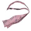 Barry.Wang Self Tie Bow Ties for Men Blush Pink Bow Tie Pocket Square Cufflinks Set Paisley Flower Bowtie Wedding Party view 4