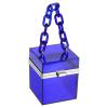uxcell Women Acrylic Clear Clutch Purses Square Evening Handbag Box Purse for Wedding Prom Party, Blue/Silver view 1