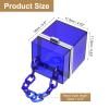 uxcell Women Acrylic Clear Clutch Purses Square Evening Handbag Box Purse for Wedding Prom Party, Blue/Silver view 3