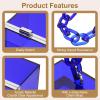 uxcell Women Acrylic Clear Clutch Purses Square Evening Handbag Box Purse for Wedding Prom Party, Blue/Silver view 4