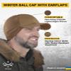 2SBR 2SABERS Mens Winter Hat with Earflaps and Visor - Warm Trucker Baseball Cap Hat Coyote view 2