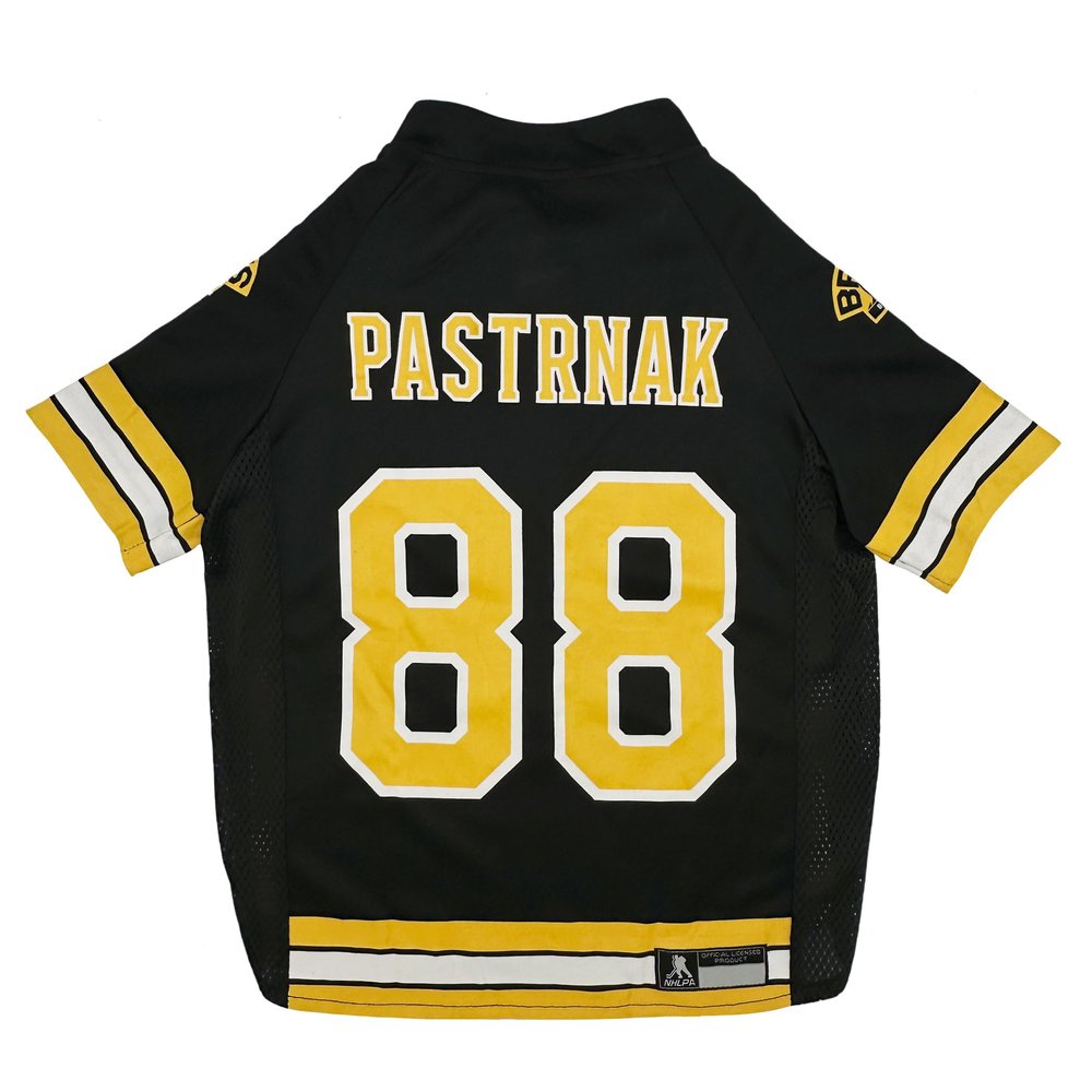 Pets First NHLPA David Pastrnak Mesh Jersey for Dogs & Cats, Boston Bruins Pasta-88 Dog Jersey, Size Small, Licensed Dog Jersey with Your Favorite Hockey Team Player