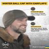 2SBR 2SABERS Mens Winter Hat with Earflaps and Visor - Warm Trucker Baseball Cap Hat Olive Green view 2
