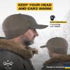2SBR 2SABERS Mens Winter Hat with Earflaps and Visor - Warm Trucker Baseball Cap Hat Olive Green view 4