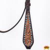 HILASON Western Horse Leaf Hand Carved Headstall Genuine Leather Dark Brown view 4