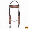 HILASON Horse Floral Hand Carved American Leather Breast Collar Headstall Set Dark Brown | and Western Tack view 4