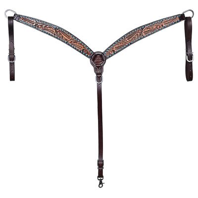 HILASON Western Horse Breast Collar Genuine Leather Dark Brown | for Horses