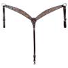 HILASON Western Horse Breast Collar Genuine Leather Dark Brown | for Horses