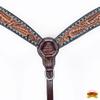 HILASON Western Horse Breast Collar Genuine Leather Dark Brown | for Horses view 2