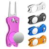 Middletown Outdoors Golf Divot Tool with Magnetic Ball Marker, Multifunctional Divot Tool, Foldable Fork,Fix Divots, Clean Clubs and Cleats, U Shape Bottom can Hold Club, Pink view 1