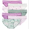 Carter's Girls' Little 7-pack Underwear (Green/Purple Daisy, 6 Years) view 1