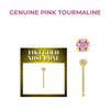 14K Solid Gold 22 Gauge Nose Stud Bone Pin 6.5mm Tiny Nose Ring Prong Set Real 2mm Gems Pink Tourmaline Nose Bone Studs 1/4" view 2