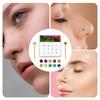 14K Solid Gold 22 Gauge Nose Stud Bone Pin 6.5mm Tiny Nose Ring Prong Set Real 2mm Gems Pink Tourmaline Nose Bone Studs 1/4" view 4