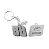 Dale Earnhardt Jr. #88 Pewter Number Signature Hang Tag Keychain view 1