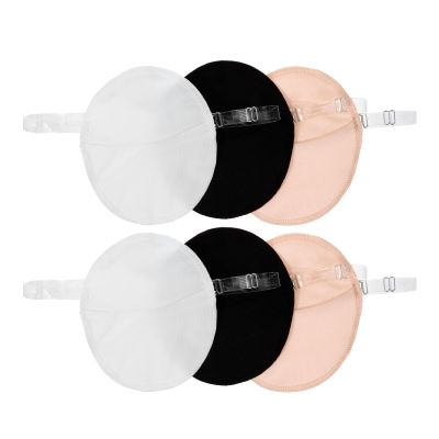 Women Armpit Sweat Pad 3 Pairs Polyester Reusable Absorbent Shields