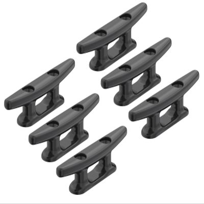 SEAFLO 5" Boat Cleat Black Nylon Dock Cleat Kayak Cleat(5", 6-Pack)
