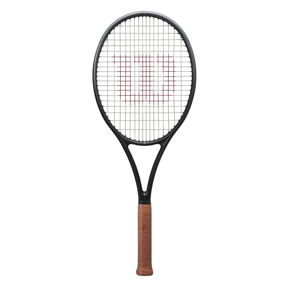 Wilson RF 01 Strung Performance Tennis Racket - Grip Size 4-4 1/2", Strung with Sensation 16 Natural at Mid Range Tension