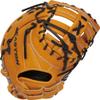 Easton | Professional Collection Fastpitch First Base Mitt | Right Hand Throw | 13" - Single Post Double Bar Web | Tan/Black view 3
