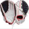 Easton | Professional Collection Fastpitch Softball Glove | Right Hand Throw | 12" - Basket Web | White/Navy/Red view 1