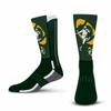 For Bare Feet NFL V Curve Green Bay Packers Socks, Green Bay Socks for Men and Women Crew Socks for Game Day (Green Bay Packers - Team Color, Medium) view 1