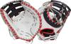 Easton | Professional Collection Fastpitch First Base Mitt | Left Hand Throw | 13" - Single Post Double Bar Web | White/Navy/Red view 1