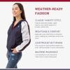 U.S. POLO ASSN. Women's Hooded Raglan Sleeve Varsity Windbreaker W/Piping Poly Mesh Lining, Evening Blue, Large view 4