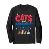 Cat Design Cats for Kamala Funny Harris Supporter Long Sleeve T-Shirt view 1
