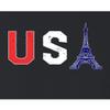 Go All Out XX-Large Black Women Flowy Commemorative USA Eiffel Tower 2024 Team USA France Sleeveless Tank Top T-Shirt view 3