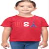 5T Red Toddler Commemorative USA Eiffel Tower 2024 Team USA France Toddler T-Shirt view 2