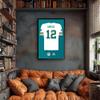 Sporticulture NFL American Football Miami Dolphins - Bob Griese Jersey Print Framed Wall Art Picture Poster for Boys Bedroom and Man Cave Decor - Ready to Hang, White 19.5" x 25", Medium view 4