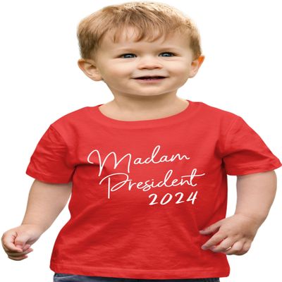 2T Red Toddler Script Madam President Toddler T-Shirt