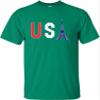 Go All Out XX-Large Kelly Green Mens Commemorative USA Eiffel Tower 2024 Team USA France T-Shirt view 2