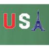 Go All Out XX-Large Kelly Green Mens Commemorative USA Eiffel Tower 2024 Team USA France T-Shirt view 4