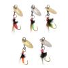 ECSiNG 5pcs Bionic Fly Fishing Lures Fly Fishing Flies Bait with Fishing Spinner for Bass Sunfish Pike Trout Fly Fishing Accessories view 1