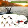 ECSiNG 5pcs Bionic Fly Fishing Lures Fly Fishing Flies Bait with Fishing Spinner for Bass Sunfish Pike Trout Fly Fishing Accessories view 2