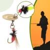 ECSiNG 5pcs Bionic Fly Fishing Lures Fly Fishing Flies Bait with Fishing Spinner for Bass Sunfish Pike Trout Fly Fishing Accessories view 3