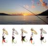 ECSiNG 5pcs Bionic Fly Fishing Lures Fly Fishing Flies Bait with Fishing Spinner for Bass Sunfish Pike Trout Fly Fishing Accessories view 4