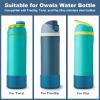 2PCS Silicone Water Bottle Boot for Owala 24oz, Protective Bottom Bumper Anti-Slip Sleeve for FreeSip, Twist, and Flip Stainless Steel Bottles, Dishwasher Safe and BPA Free(Dark Blue) view 2