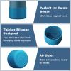 2PCS Silicone Water Bottle Boot for Owala 24oz, Protective Bottom Bumper Anti-Slip Sleeve for FreeSip, Twist, and Flip Stainless Steel Bottles, Dishwasher Safe and BPA Free(Dark Blue) view 4