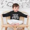 Finegoodwei Toddler Baby Boy Fall Clothes Letter Print Long Sleeve Sweatshirt + Elastic Pants Cute Kids Winter Outfits (Black-T, 2-3 Years) view 2