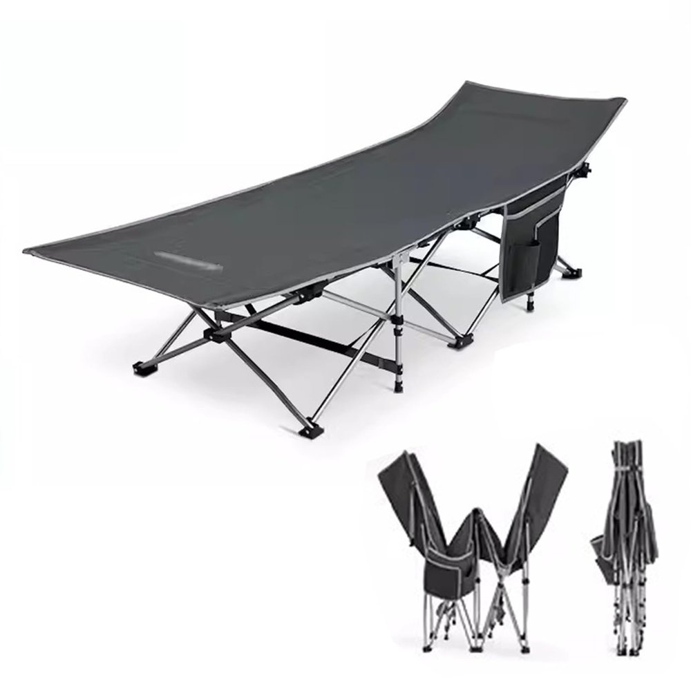 WDFYJ Folding Camping Cot with Storage Bag for Adults, Portable and Lightweight Sleeping Bed for Outdoor Traveling, Hiking, Easy to Set up