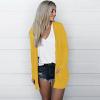 JOFOW Woman Apparel Casual Loose Lightweight Cardigans with Pockets Long Cardigans for Women Trendy Cardigan Sweaters for Women Long (A-Yellow,Medium) view 4