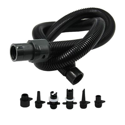 Extension Air Hose Kit - Electric Inflation Tube, Inflatable wavee Tube | Air Pump Extension Hose with 6 Nozzles, Inflatable Boat Pump Hose for Float, Inflatable Tent, Water Sports Pool, Kayak, Raft