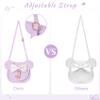 Aganmi Personalized Toddler Purse Girl Gifts Initial Cross Body Bag Birthday Party Decorations Bag Gift Little Girl Wallet Kids Purses for Girls Age 1 2 3 4 5 6 7 8 Mini Ears Bow Purse (Purple K) view 4