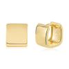 14K Gold Small Chunky Huggie Hoop Earrings for Women Trendy Hypoallergenic Silver Earrings Small Thick Chunky Geometric Minimalist Hoops for Jewelry Gifts view 1