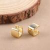 14K Gold Small Chunky Huggie Hoop Earrings for Women Trendy Hypoallergenic Silver Earrings Small Thick Chunky Geometric Minimalist Hoops for Jewelry Gifts view 3