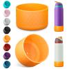 2PCS Silicone Water Bottle Boot for Owala 40oz, Protective Bottom Bumper Anti-Slip Sleeve for FreeSip, Twist, and Flip Stainless Steel Bottles, Dishwasher Safe and BPA Free(Orange) view 1