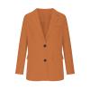 PETCDIM Womens Business Professional Blazers Casual Long Sleeve Lapel Collar Office Suit Jackets Plus Size Open Front Button Up Work Blazer Jackets Outfits Orange view 4