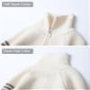 Happy Cherry Boys Sweater Quarter Zip Pullover Lightweight Casual Pullovers for Kids Striped Warm Soft Outwear Brown view 3